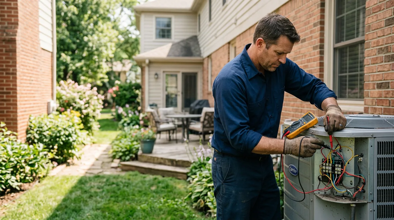 HVAC technician working near South Heart, ND